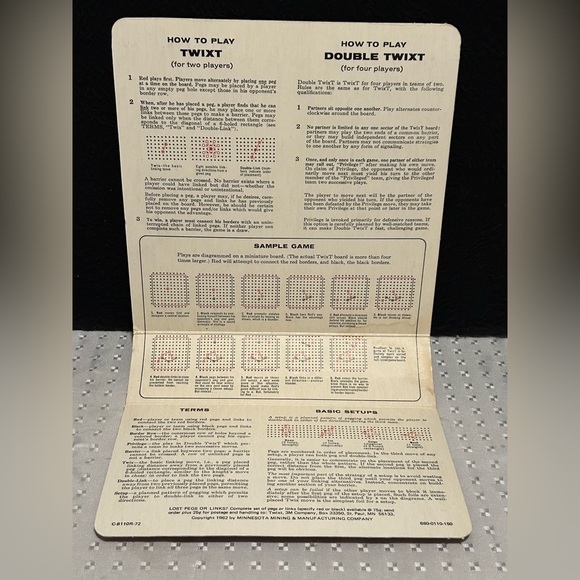 TWIXT: The Strategy Game of Barriers, 3M Game Company - 1962, COMPLETE, VG - Picture 2 of 10